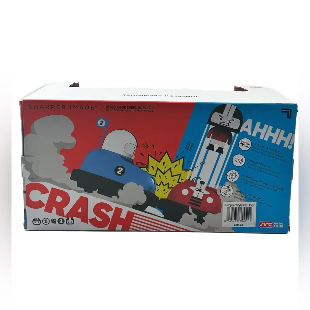 Sharper Image Road Rage Speed Bumpers RC Ejecting Bumper Cars Set - NIB/NWT